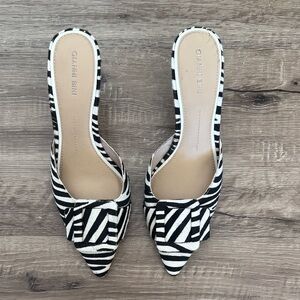 Gianni Bini Zebra Stripe Mules